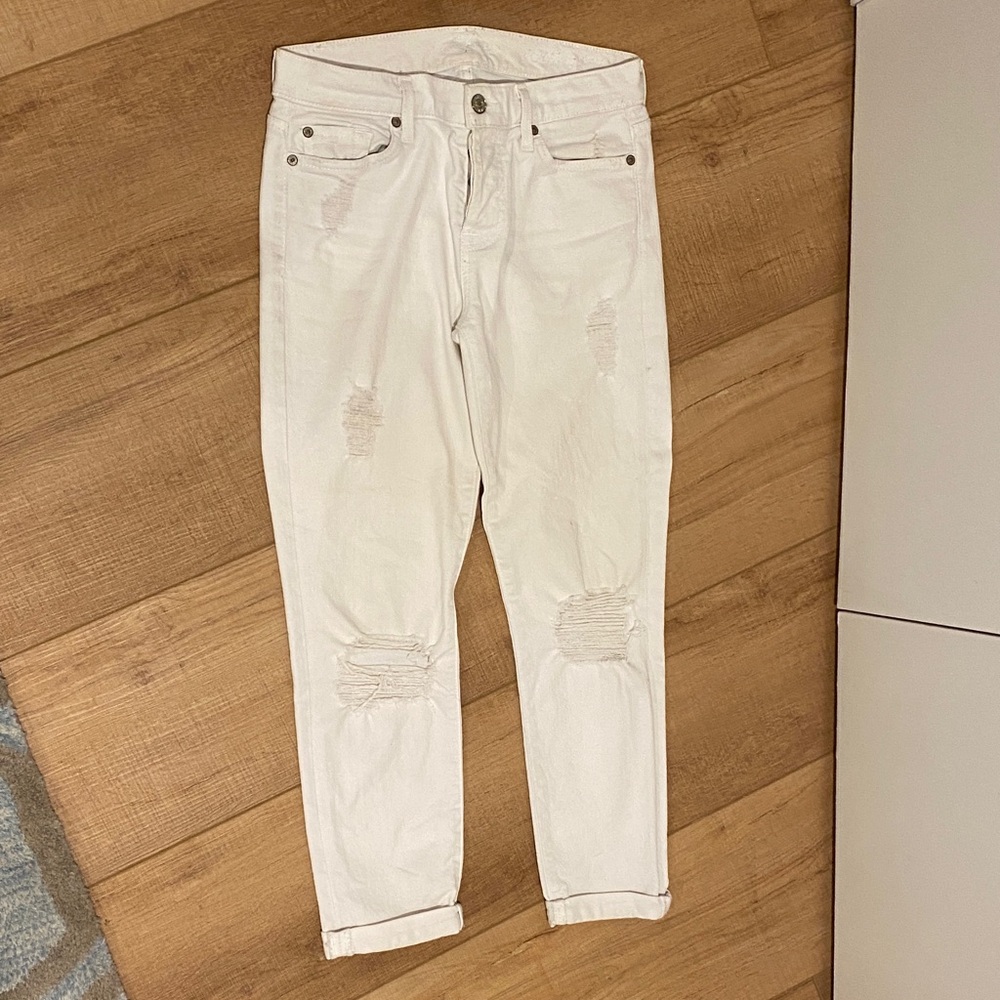 White Distressed Jeans